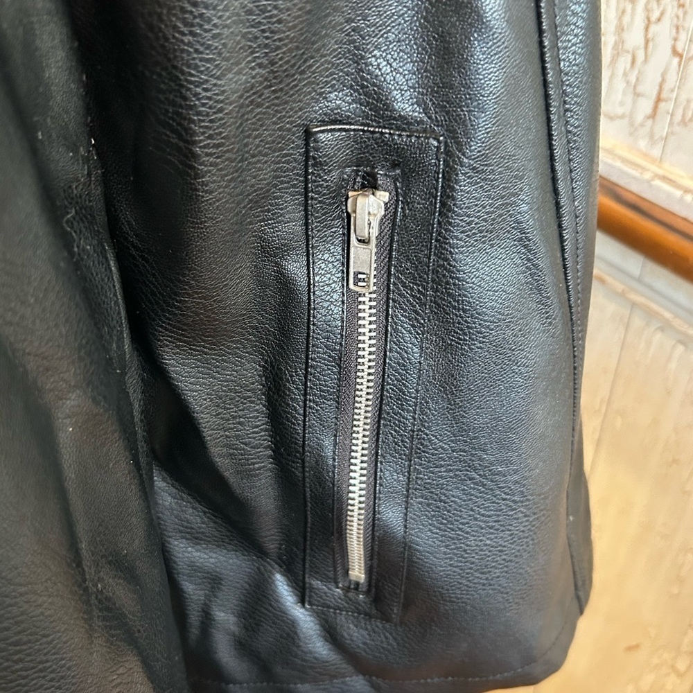 ASOS Faux Leather Moto Jacket with Asymmetrical Zipper - Picture 9 of 15
